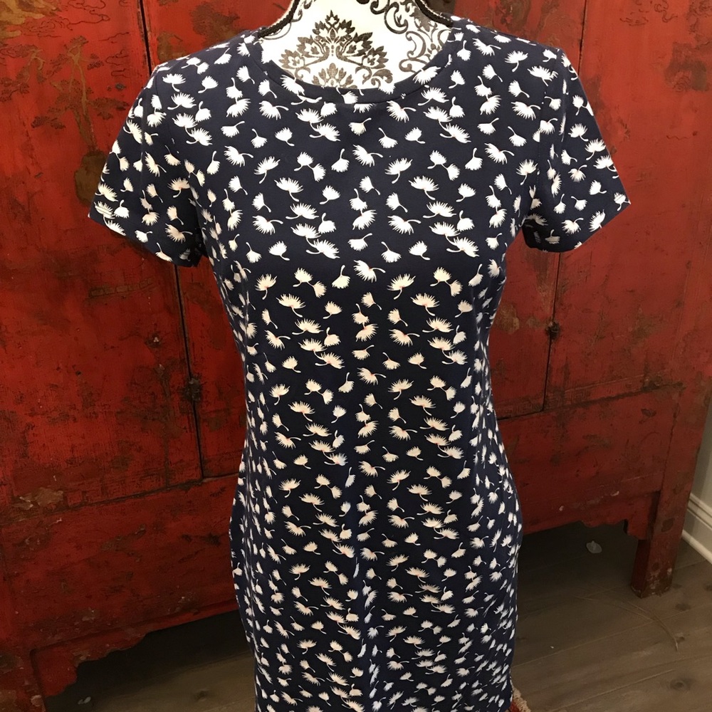 Old Navy Knit Stretch Jersey crew neck Dress navy